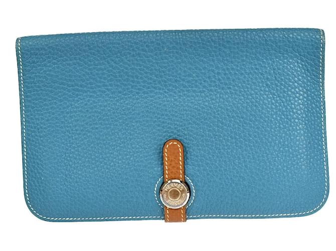 Hermès Dogon Blue Leather  ref.1127227