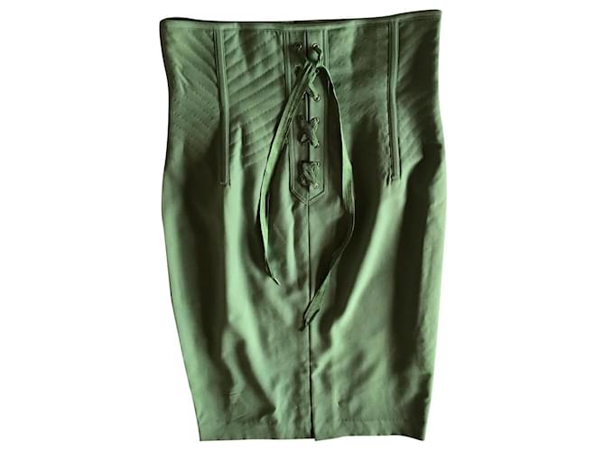 Jean Paul Gaultier Skirts Green Wool  ref.1127297