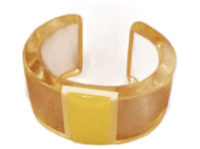 Pulsera de anillo amarillo neón Courreges