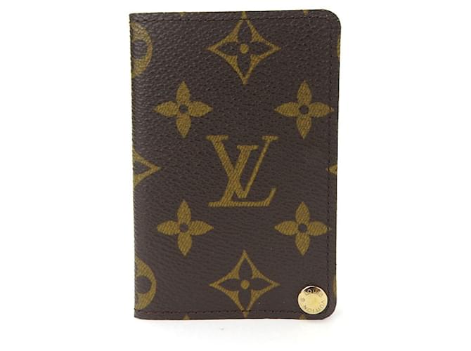 Louis Vuitton Porte carteira de crédito bifold Marrom Lona  ref.1127581