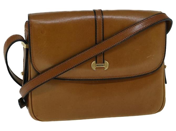 BALLY Shoulder Bag Leather Brown Auth ac2272  ref.1127618