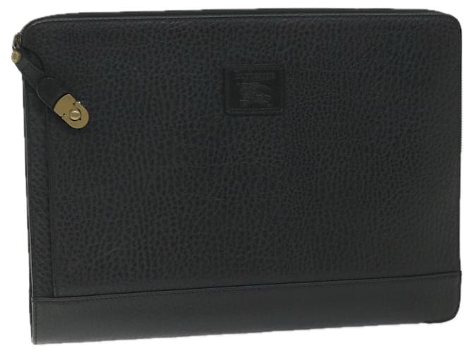 Autre Marque Burberrys Briefcase Leather Black Auth hk882  ref.1127629