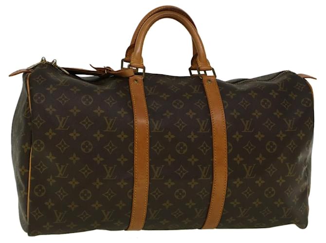 Louis Vuitton Monograma Keepall 50 Boston Bag M41426 LV Auth ki3629 Lona  ref.1127681