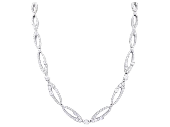 Collier Bulgari "Elisia", or blanc et diamants.  ref.1127741