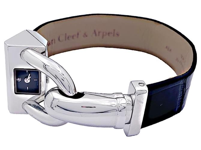 Autre Marque Relógio Van Cleef & Arpels, "cadeado de bloqueio", aço, cuir.  ref.1127895