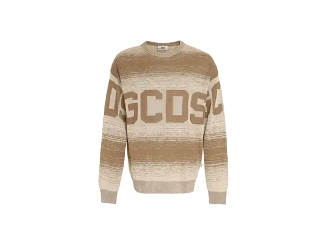 GCDS Degrade Band Logo Sweater Multiple colors Linen  ref.1128049