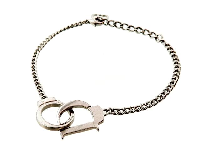 Dior Bracelet chaîne à logo Argent Métal Argenté  ref.1128074