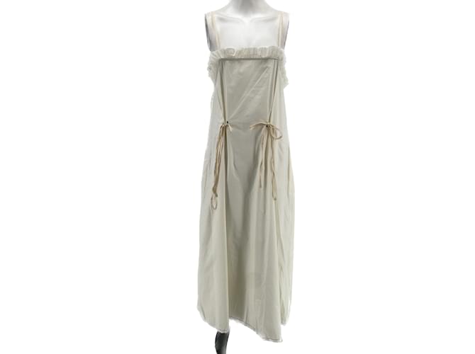 CHAN LUU  Dresses T.0-5 1 cotton Cream  ref.1128215