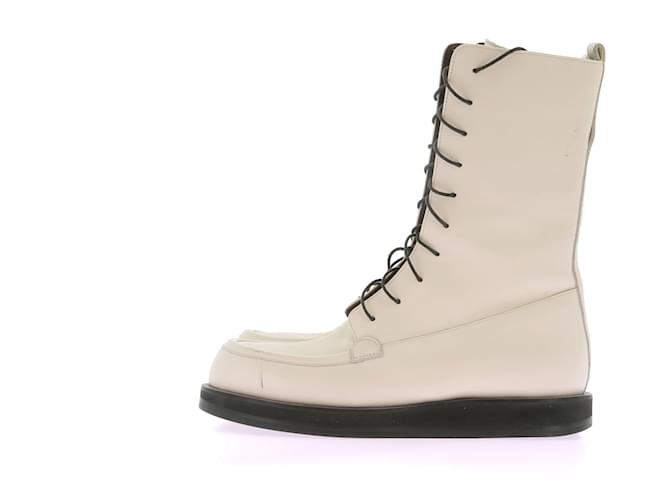 THE ROW  Boots T.eu 39 leather White  ref.1128255