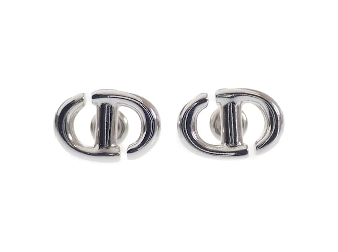 Dior CD Navy Stud Earrings  E1594CDNMT_D000 Silvery Metal  ref.1128260