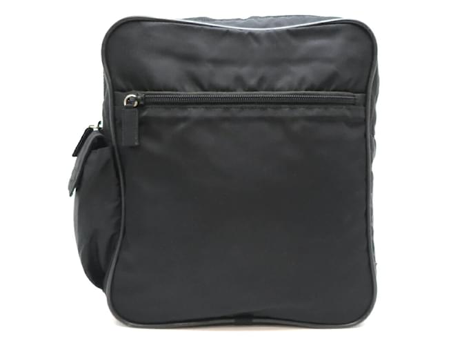 Prada Tessuto Zip Messenger Shoulder Bag Black Cloth  ref.1128289