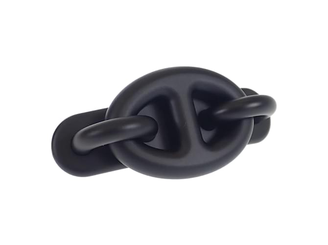 Hermès Trimaillon PM Chaine d'Ancre Hair Accessory  H231033g 02TU Black Leather Pony-style calfskin  ref.1128329