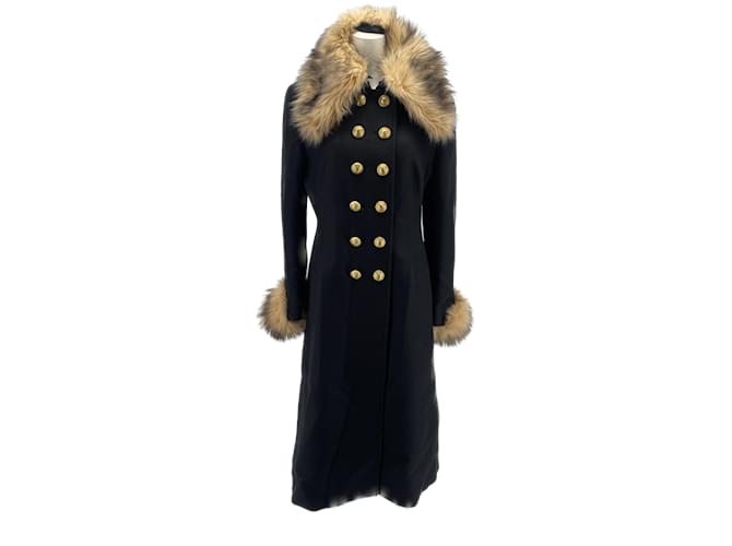 PACO RABANNE  Coats T.International L Wool Black  ref.1128343