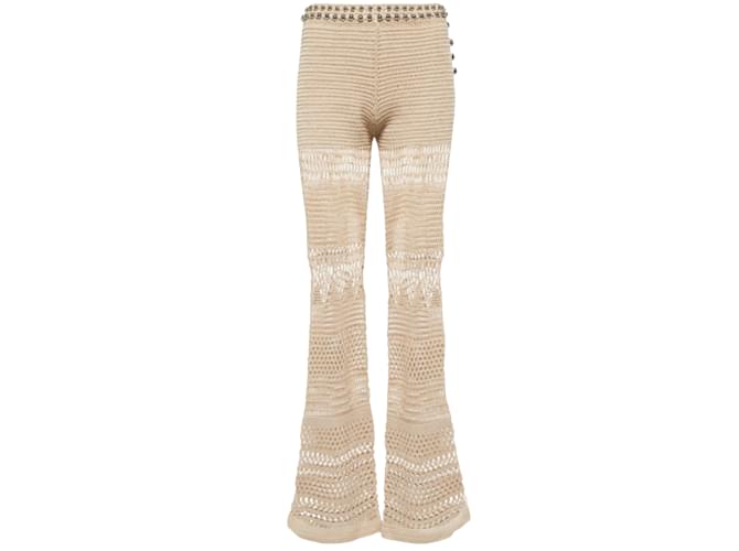 PACO RABANNE  Trousers T.International XS Cotton Beige  ref.1128352