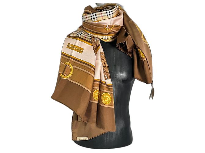 Sciarpa Burberry in seta multicolore 