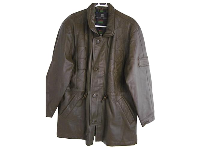 Pierre Balmain Men Coats Outerwear Brown Leather  ref.1128550