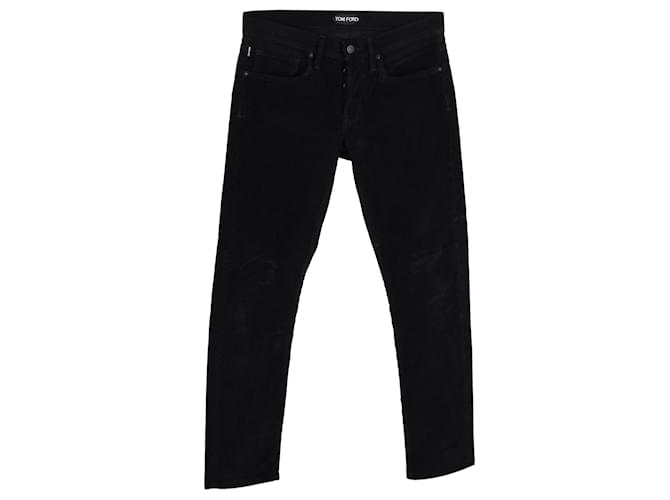 Pantaloni slim fit Tom Ford in cotone nero  ref.1128573