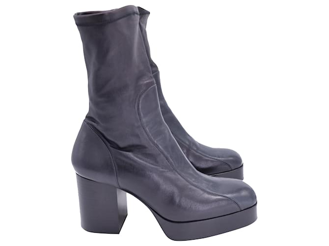 Chloé Chloe Izzie Platform Ankle Boots in Black Leather  ref.1128592