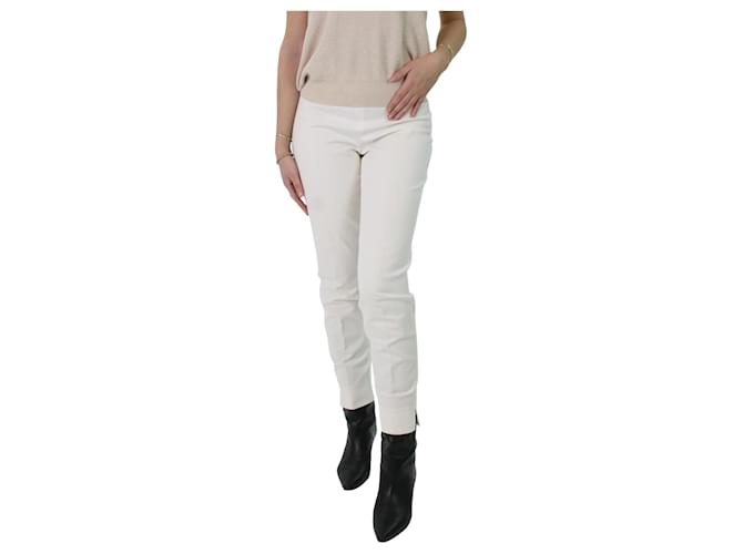 Emilio Pucci White cotton trousers - size UK 8  ref.1128677