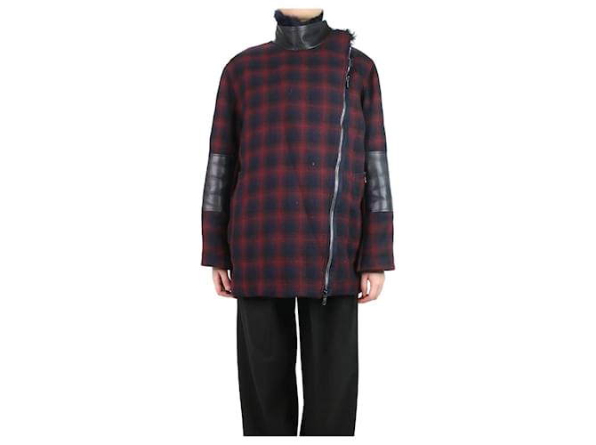 3.1 Phillip Lim Red and blue plaid wool-blend jacket - size S  ref.1128679
