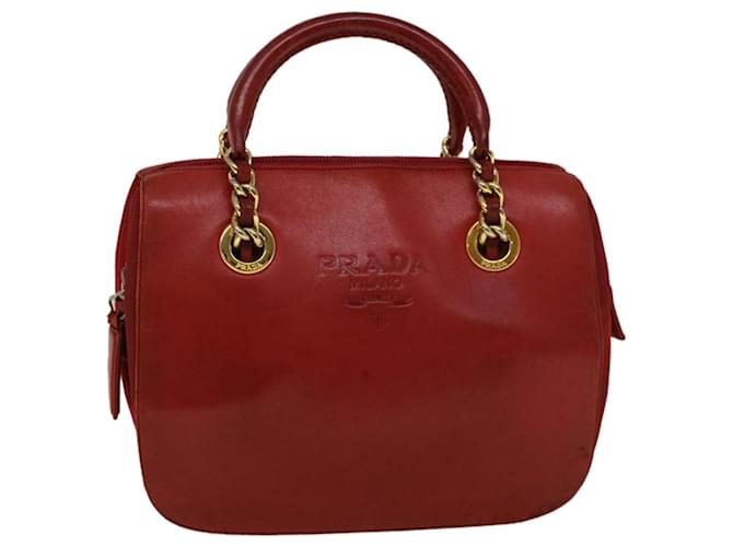 Prada red hotsell and black bag