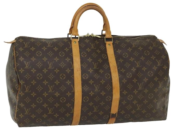 Louis Vuitton Monograma Keepall 55 Boston Bag M41424 LV Auth ep2018 Lona  ref.1128777