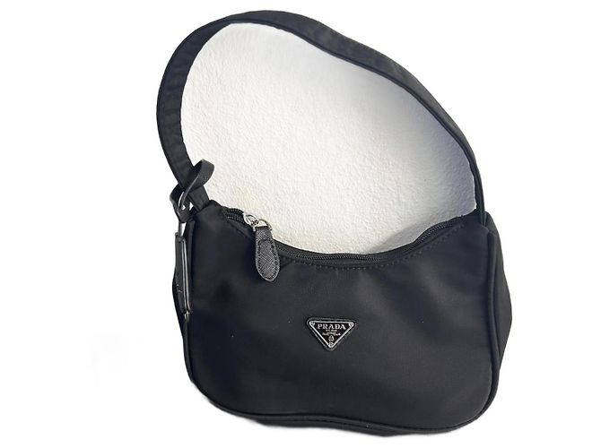 Prada Shoulder Bag Black Cloth Edition 2000