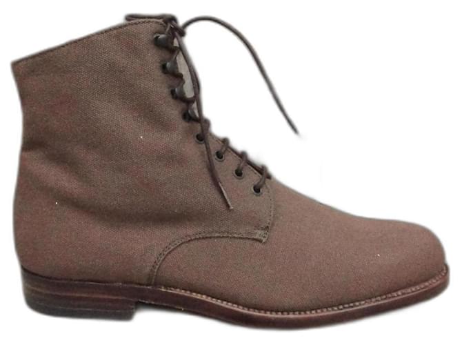 Jil Sander p boots 36,5 Light brown Leather Cloth  ref.1128934
