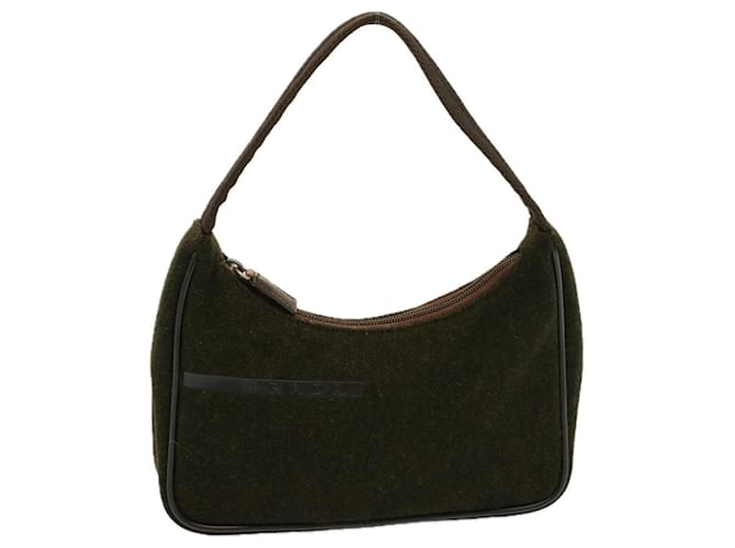 PRADA Shoulder Bag Wool Khaki Auth 58202  ref.1129177