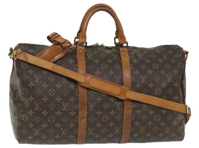 Louis Vuitton Monogram Keepall Bandouliere 50 Boston Bag M41416 LV Auth 57963 Cloth  ref.1129188