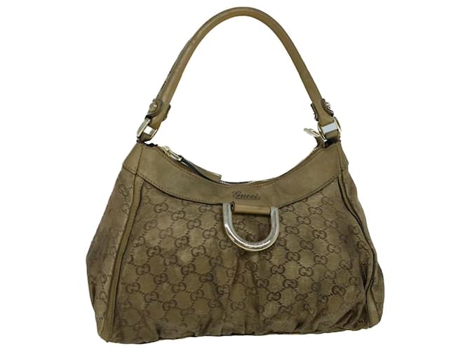 GUCCI GG Crystal Shoulder Bag Coated Canvas Gold 190525 Auth th4147 Golden Cloth  ref.1129204