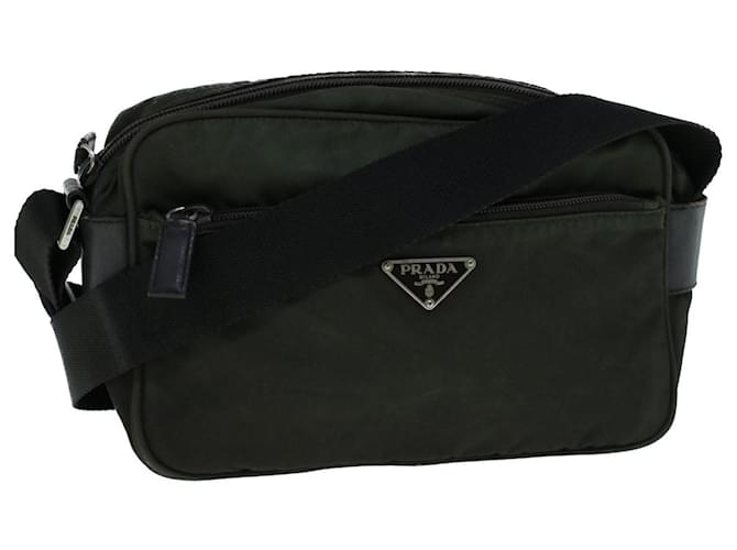PRADA Shoulder Bag Nylon Green Auth ac2360  ref.1129211