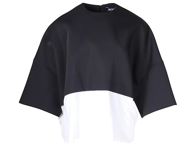 Jacquemus Le T-Shirt Chemise Colorblock T-Shirt aus marineblauer Baumwolle Polyester  ref.1129271
