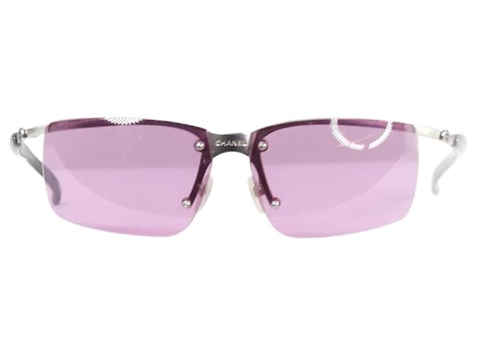 Chanel Lunettes de soleil à visière violettes  ref.1129322