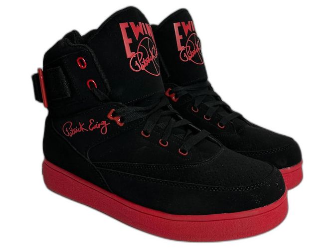 Baskets Patrick Ewing Noir Rouge Cuir Synthétique Multicolore