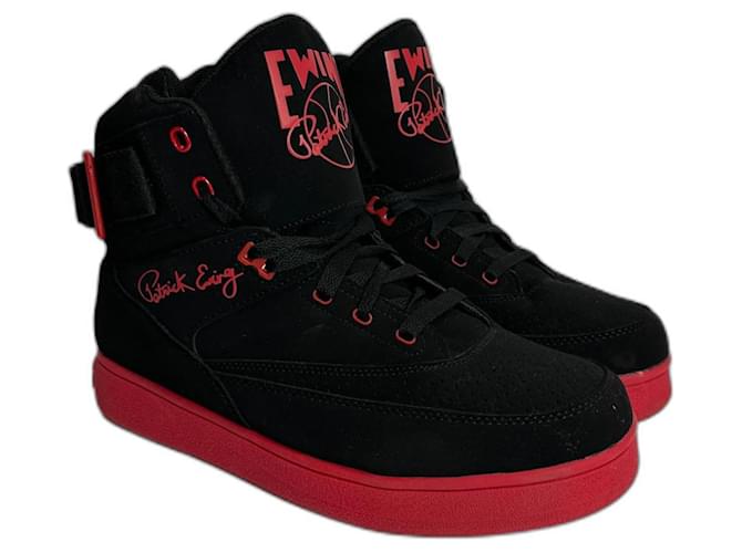 Patrick Ewing Sneakers Black Red Multiple colors Leather Synthetic  ref.1129345