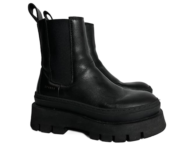 Autre Marque Boots Black Leather  ref.1129358