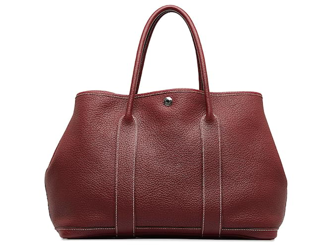 Hermès Hermes Red Garden Party PM Leather Pony-style calfskin  ref.1129370