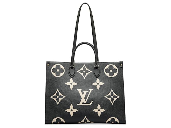 Louis Vuitton Black Monogram Empreinte Onthego Gm Leather  ref.1129412