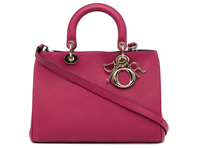 Dior Pink Medium Diorissimo Satchel Leather Pony-style calfskin  ref.1129436