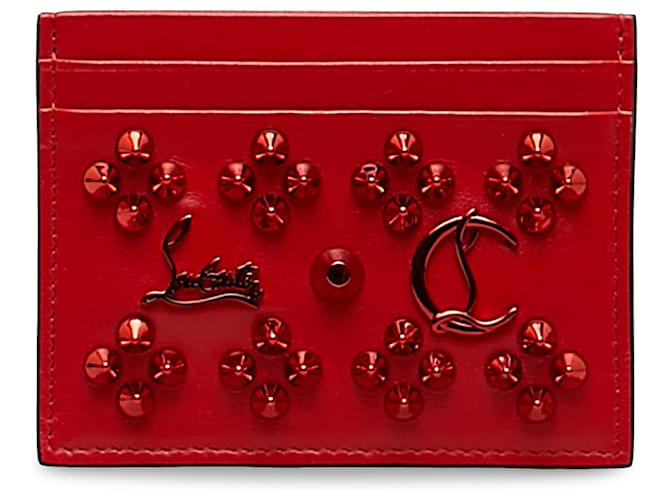 Christian Louboutin Red W Kios Loubinthesky Card Holder Leather Pony-style calfskin  ref.1129454