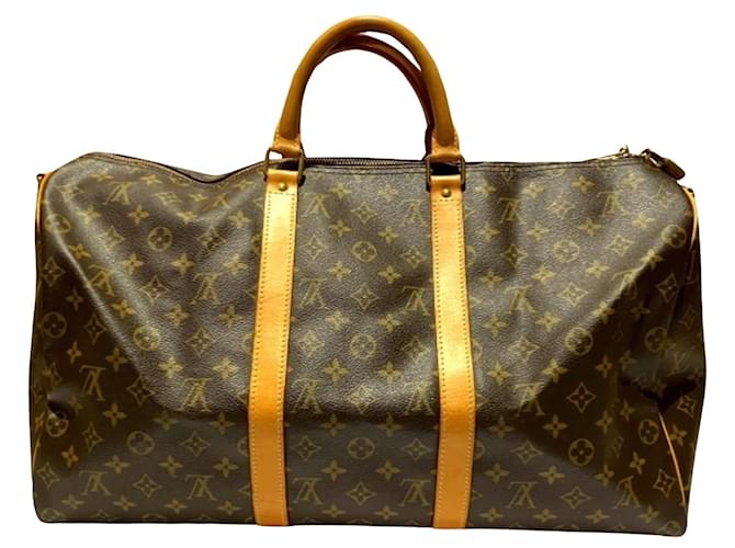 Louis Vuitton Keepall 50 Brown Cloth  ref.1129546