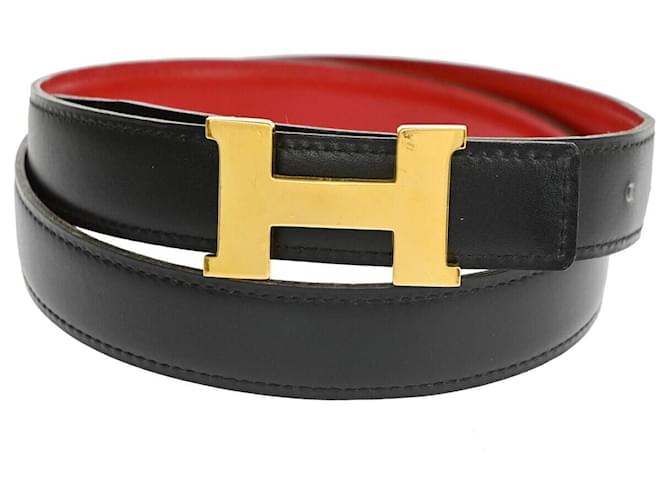 Hermès Hermes h Negro Cuero  ref.1129568