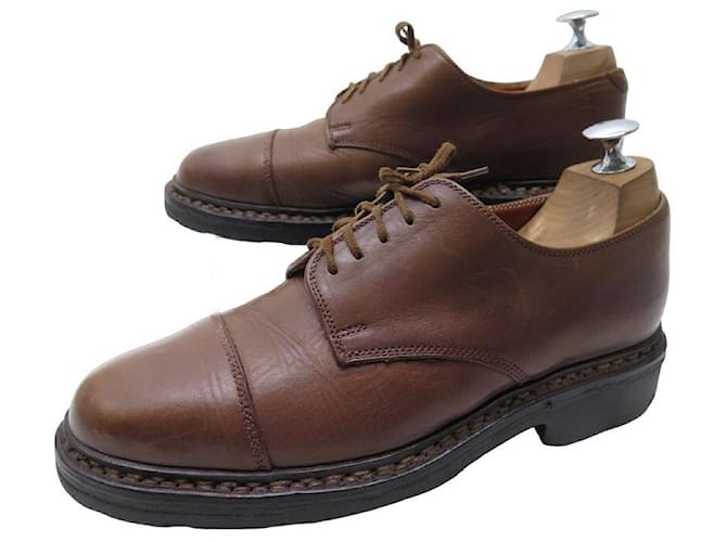 PARABOOT DERBY SHOES AZAY GRIFF 39 BROWN LEATHER SHOES  ref.1129778