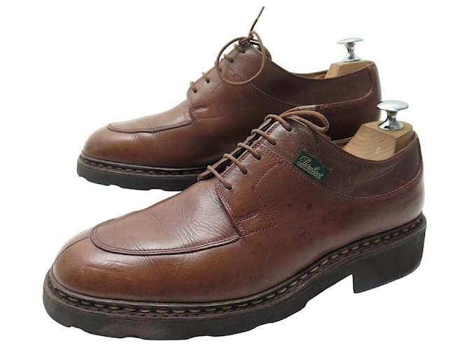 CHAUSSURES PARABOOT DERBY AVIGNON 8.5F 42.5 DEMI CHASSE CUIR LEATHER SHOES Marron  ref.1129779