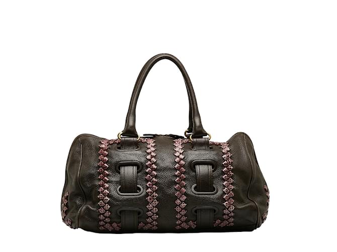 Bottega Veneta Leather Handbag 176377 Brown  ref.1129839