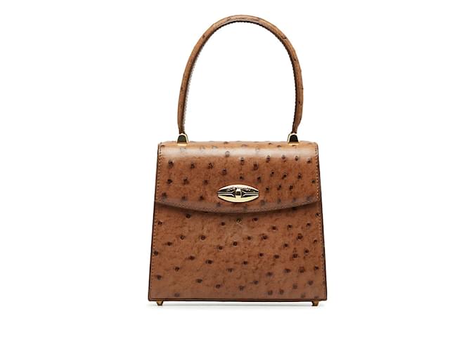 Mini bolsa de couro Louis Vuitton Malesherbes em bom estado Marrom  ref.1129841