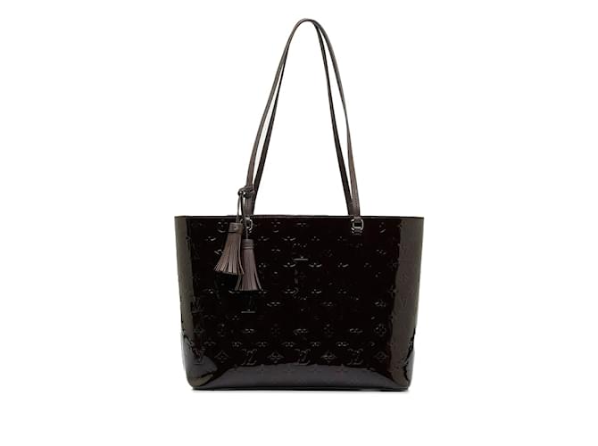 Borsa tote in pelle verniciata Louis Vuitton Long Beach MM M90475 in ottime condizioni Porpora  ref.1129856