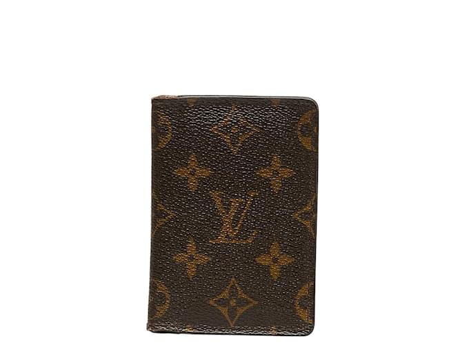 Louis Vuitton Monogram Organizer de Poche Kartenetui M61732 aus braunem PVC-Leder in gutem Zustand Kunststoff  ref.1129860