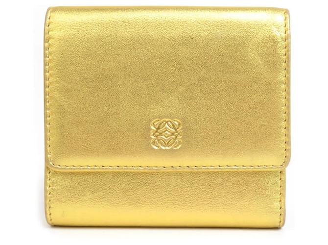 Loewe Anagram Golden Leather  ref.1130059